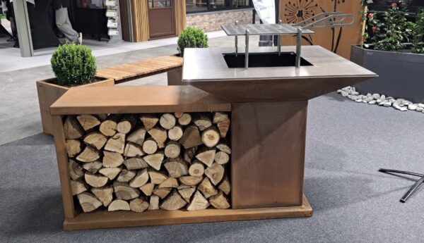 Barbecue Stemat Modulable En Acier Corten 100cmx100cm - Image 5