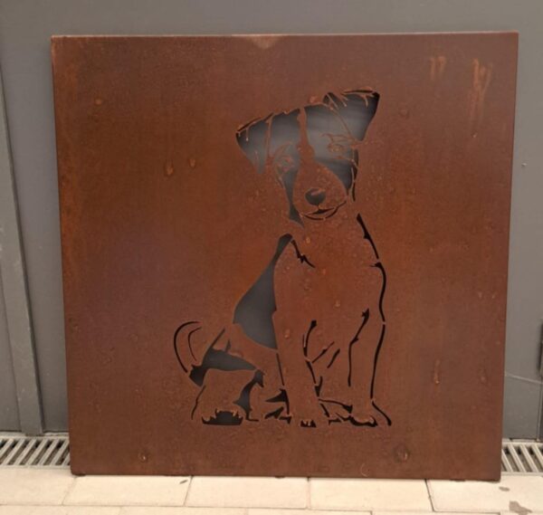 Cadre Chien En Acier Corten - Image 2